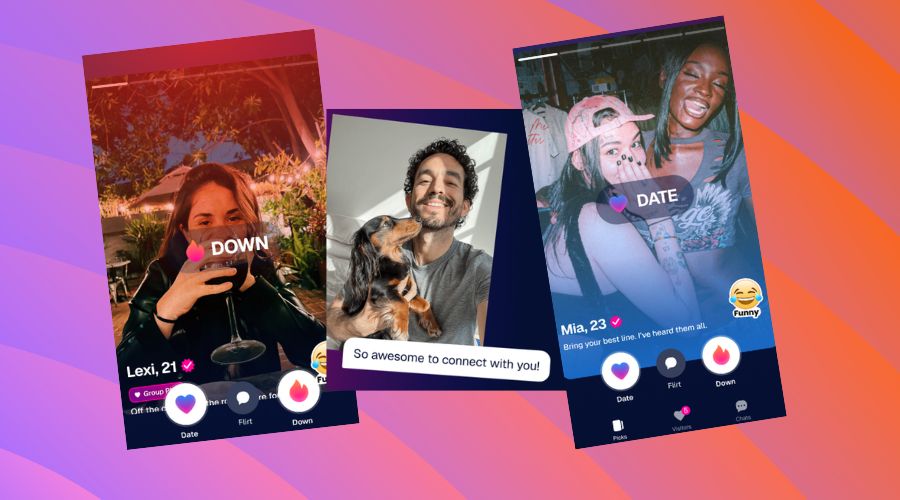 down app features and interface